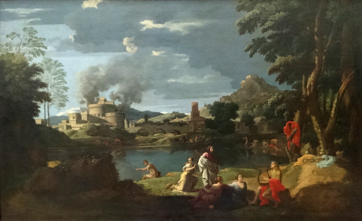 Táj Orpheusszal és Euridikéval alkotó: Nicolas Poussin