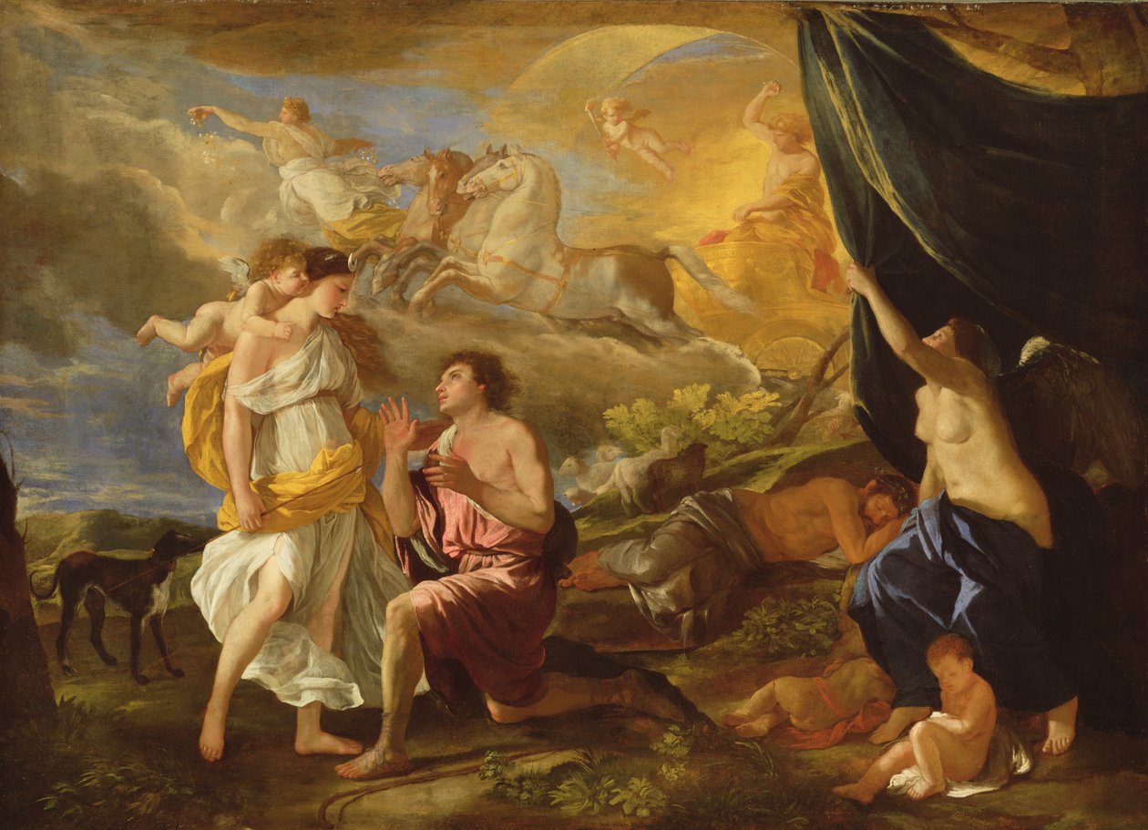 Selene és Endymion, 1630 körül alkotó: Nicolas Poussin