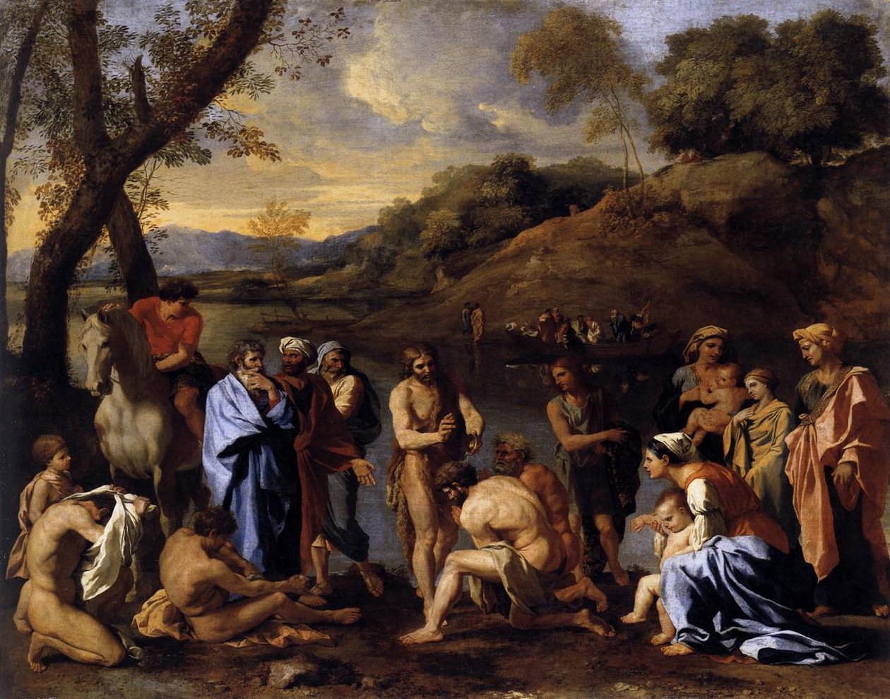 Keresztelő Szent János megkereszteli az embereket alkotó: Nicolas Poussin