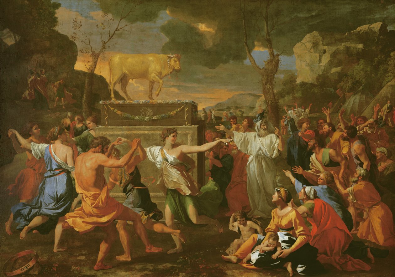 Az Aranyborjú imádása, 1634 előtt (a részletekért lásd: 205592-205594) alkotó: Nicolas Poussin