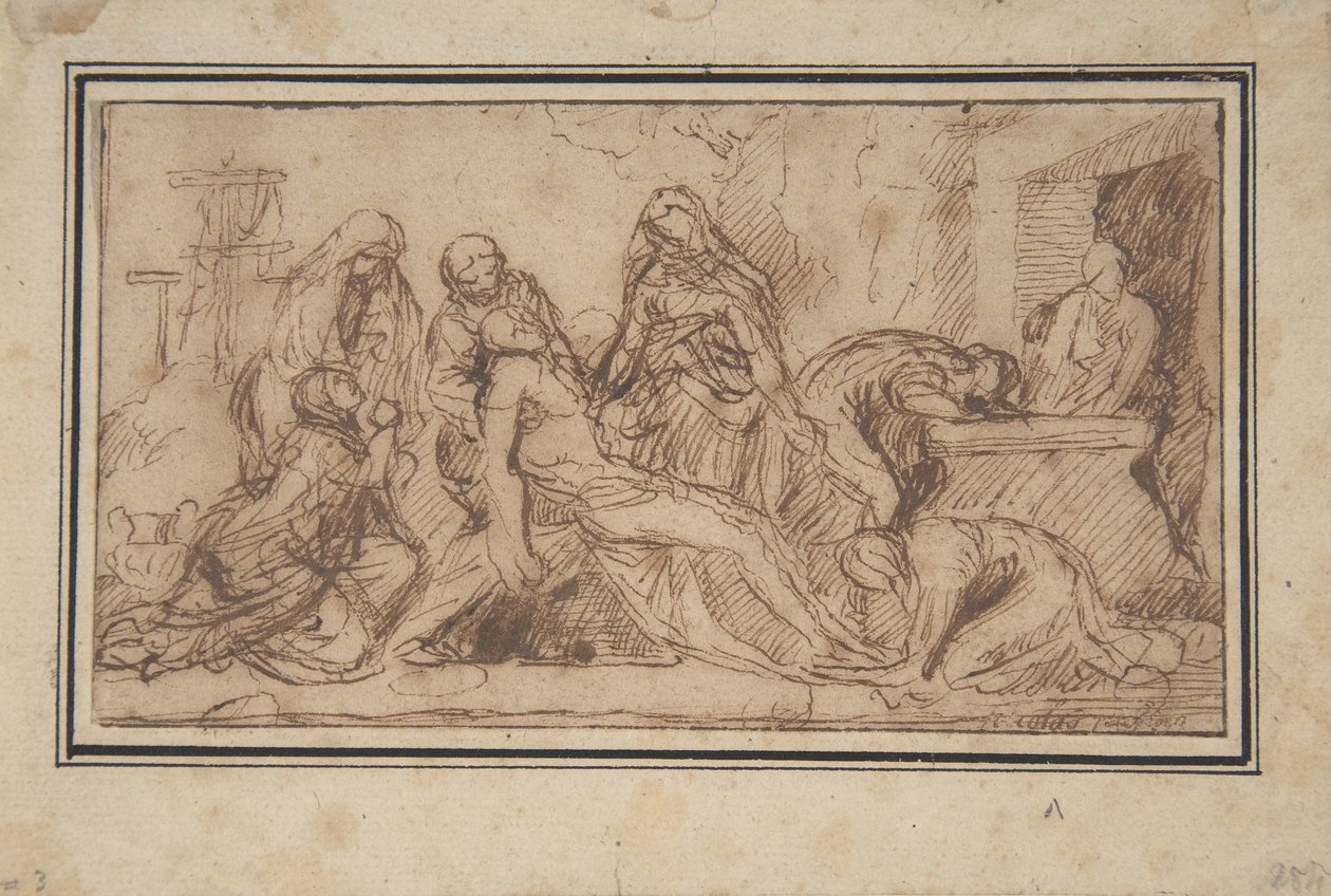 The Tombment, 1656–57 körül alkotó: Nicolas Poussin