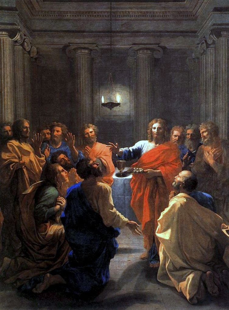 Az Eucharisztia Intézménye alkotó: Nicolas Poussin
