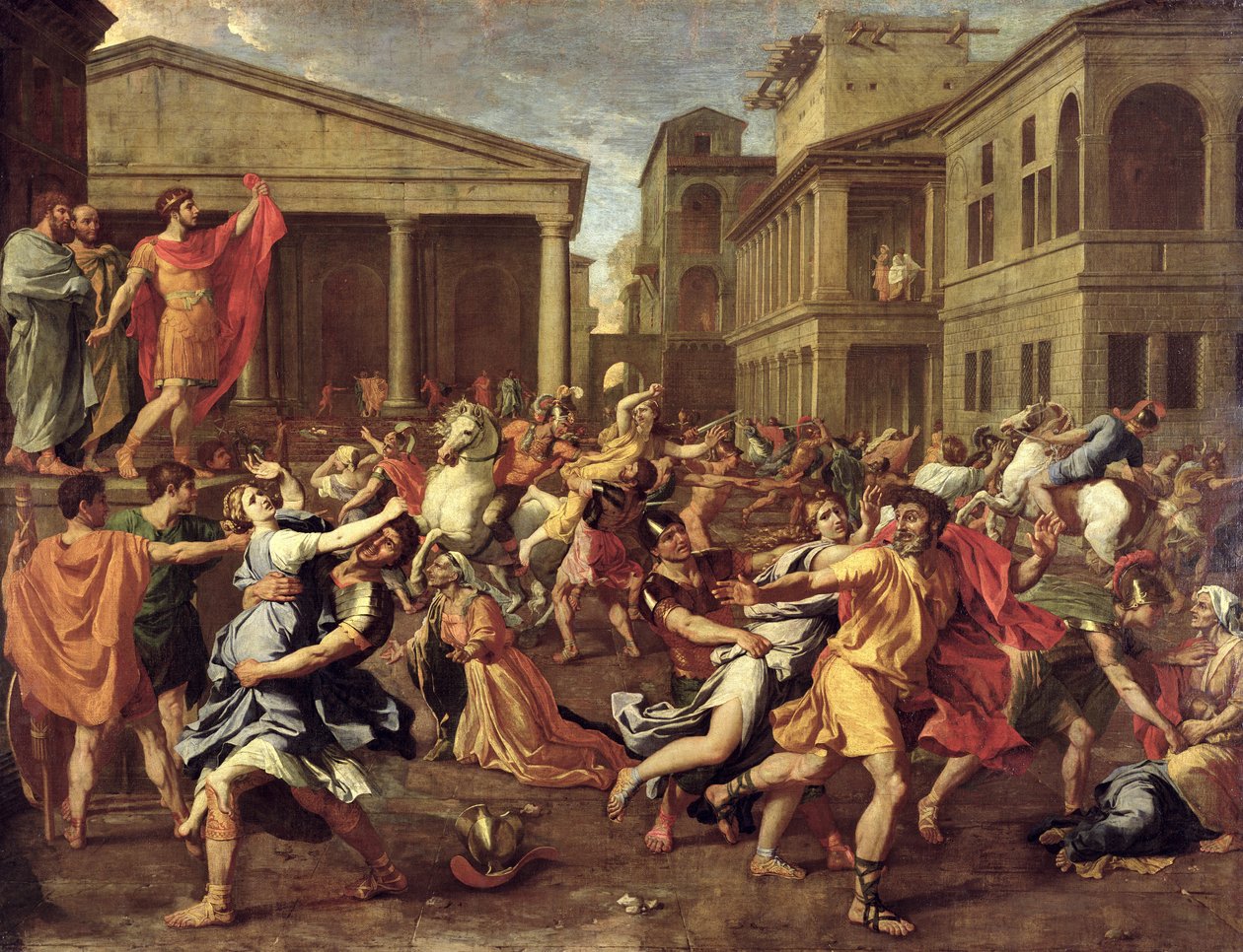 A szabinok megerőszakolása, 1637-38 körül alkotó: Nicolas Poussin