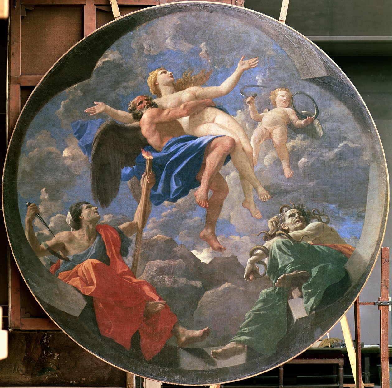 Az igazságot ellopta az idő az irigységen és a viszályon túl, 1641 alkotó: Nicolas Poussin