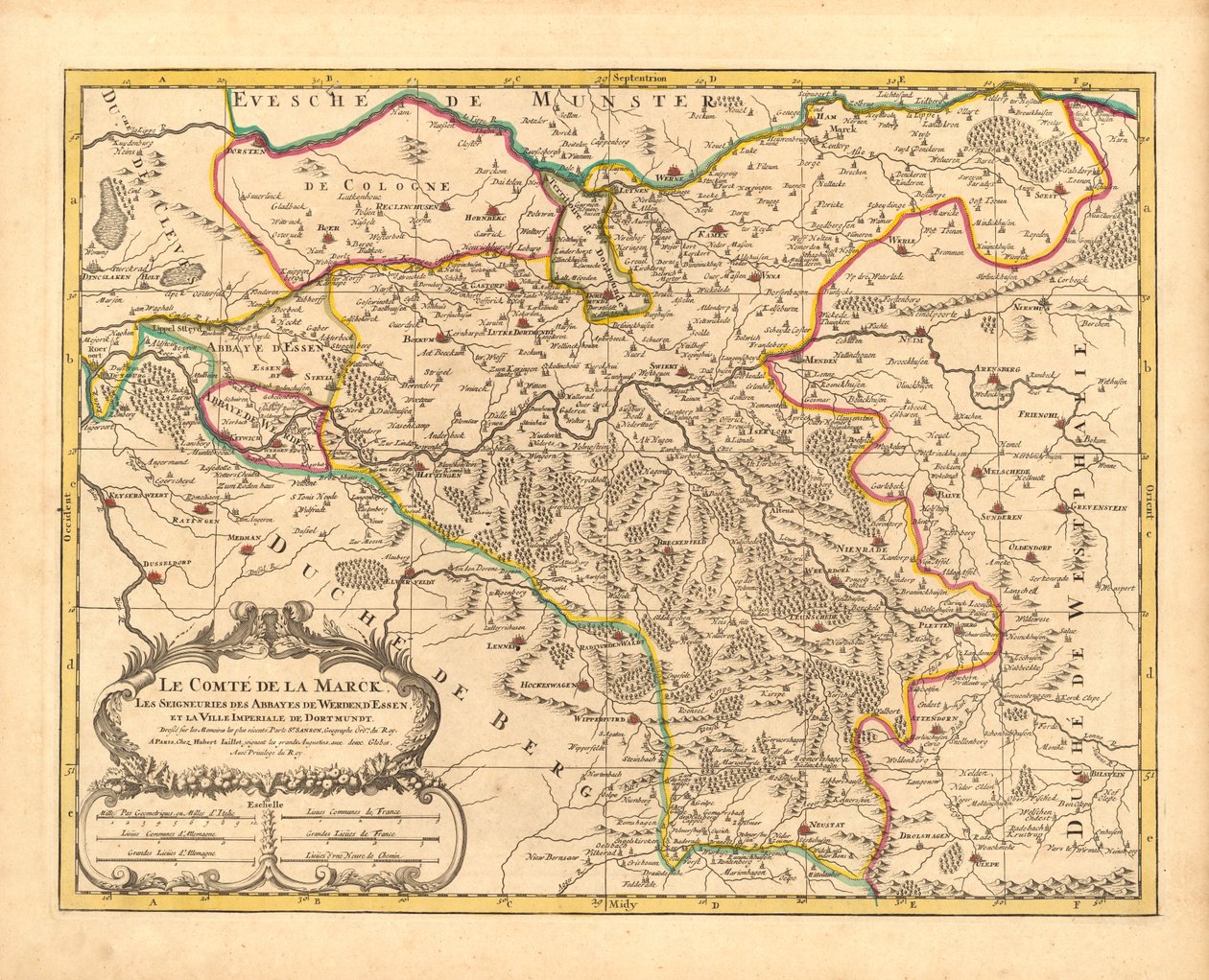 Márk megye térképe, y, 1681 alkotó: Nicolas Sanson