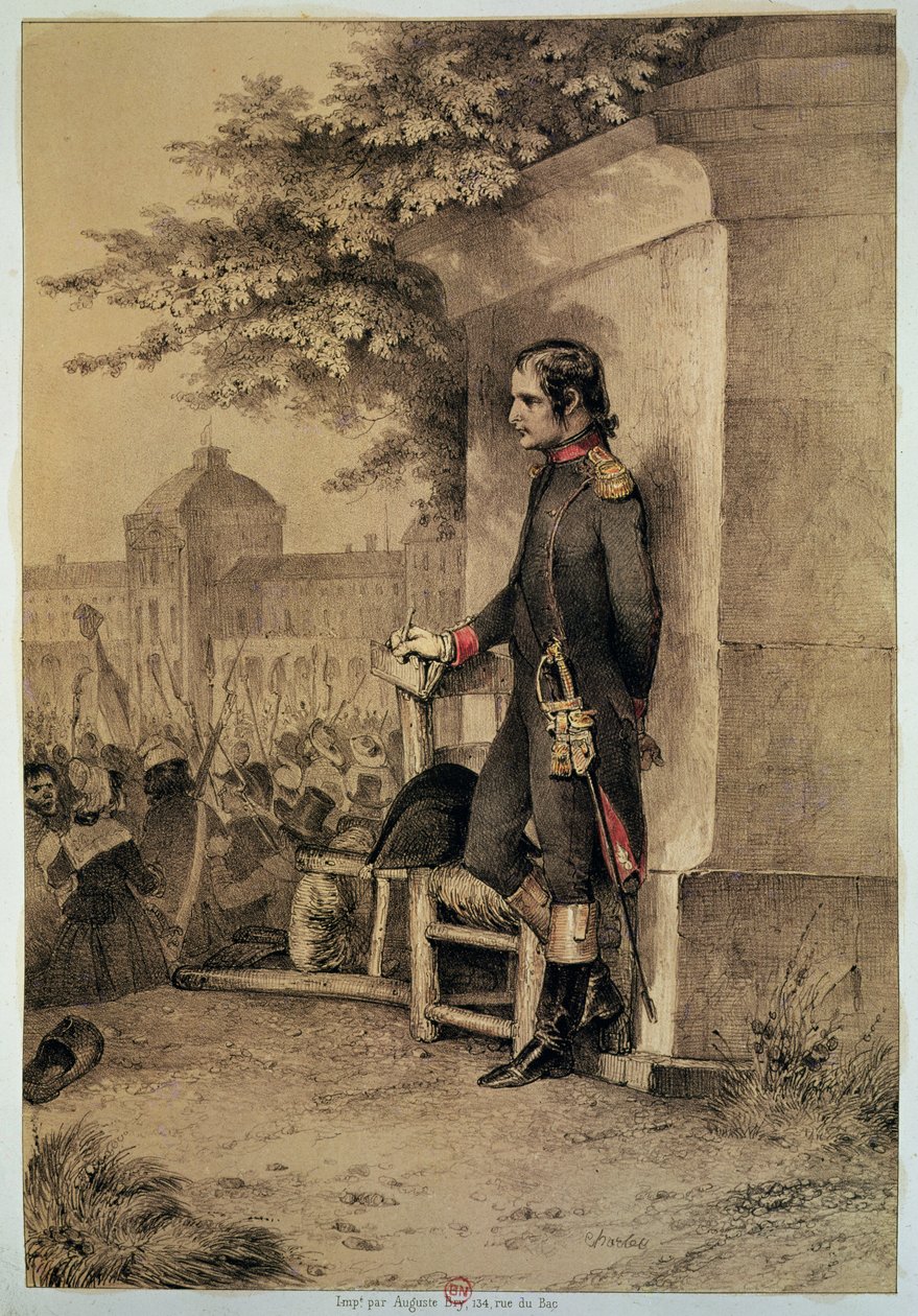 I. Napóleon (1769-1821) a Tuileriák ostrománál, 1792. augusztus 10. alkotó: Nicolas Toussaint Charlet