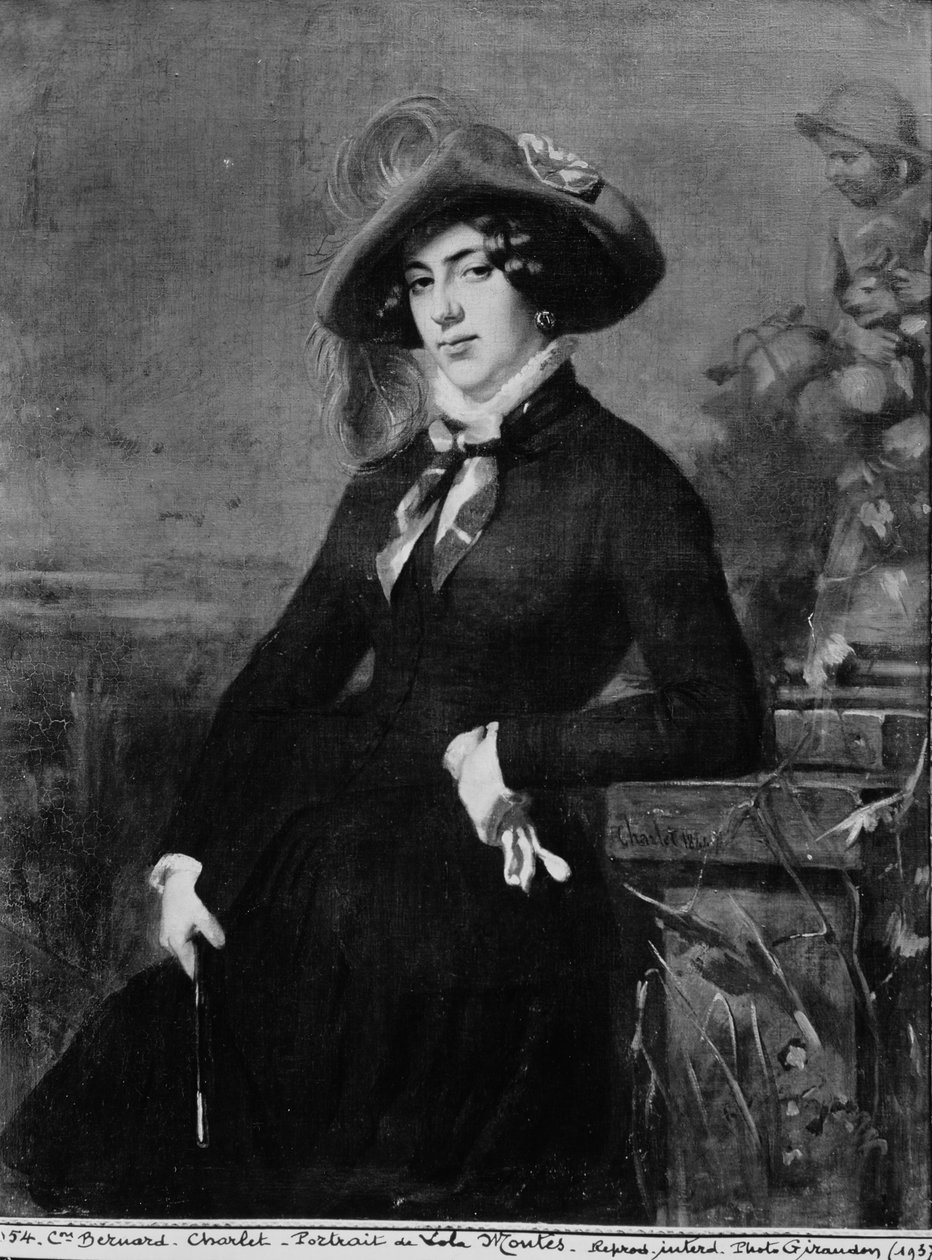 Lola Montez (1821-61) portréja, 1844 alkotó: Nicolas Toussaint Charlet