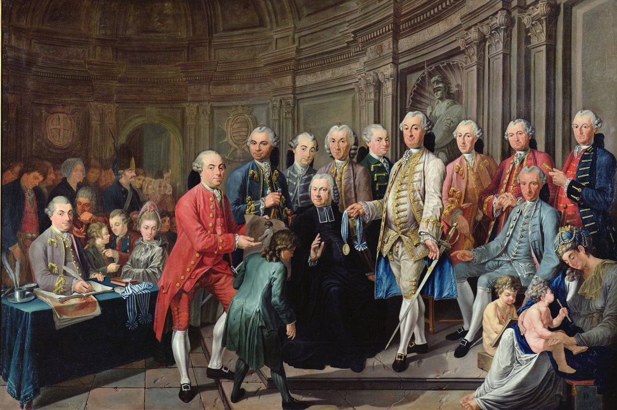 A rajz- és festészeti akadémiai díjak kiosztása Dunkerque-ben 1755-ben alkotó: Nicolas Truit