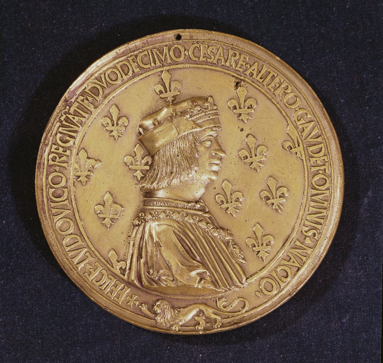 XII. Lajost ábrázoló érem 1462-1515 1498-1515 bronz alkotó: Nicolas and Saint Priest, Jehan de Le Clerc