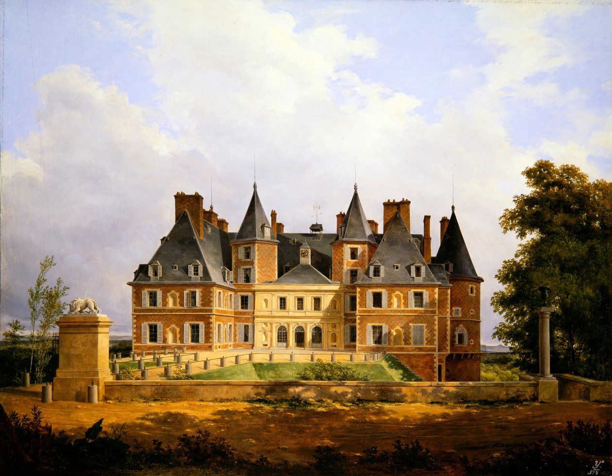Egy francia kastély kilátása alkotó: Nicolas Alexandre Barbier