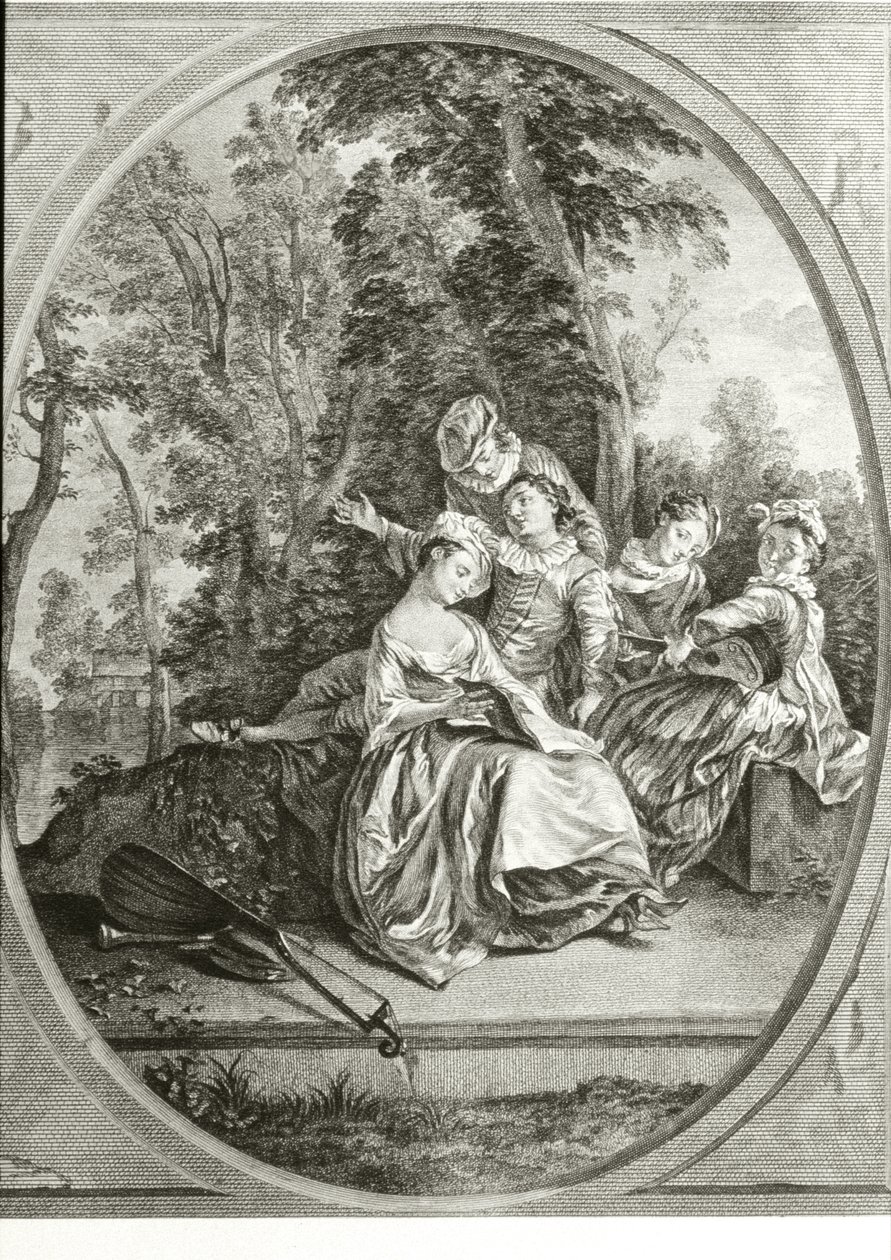 Zenei osztály (metszet) alkotó: Nicolas (after) Lancret