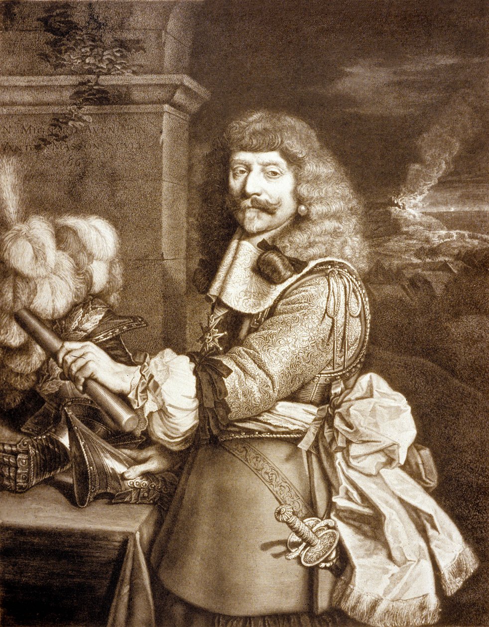 Henri de Lorraine dit Cadet la Perle (1601, 1666) Harcourt, Armagnac, Brionne gróf és de Marsan vikomt metszete, Antoine Masson (metszet) alkotó: Nicolas (after) Mignard