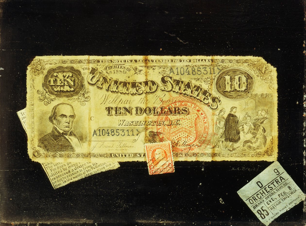 A tízdolláros bankjegy, alkotó: Nicolas Alden Brooks