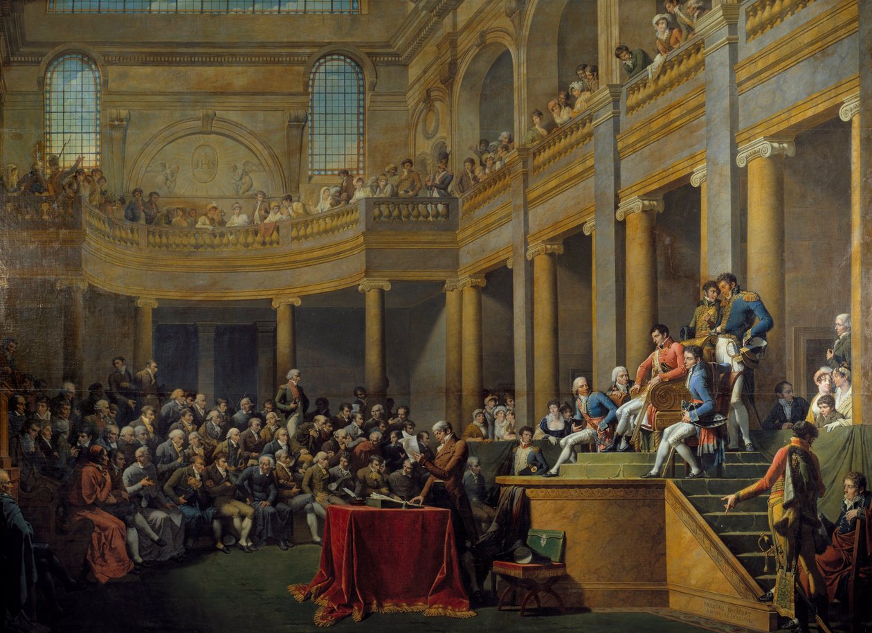 A Cisalpin Köztársaság konzulátusa comitia ülésén Lyonban, 1808 alkotó: Nicolas Andre Monsiau