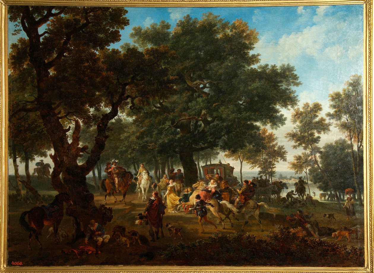 "IV. Henrik francia király (1553-1610) és szvitje vadászcsapata" (Henri IV és szvitvadászata) Nicolas Antoine Taunay (1755-1830) festménye alkotó: Nicolas Antoine Taunay