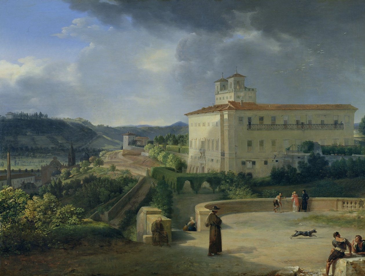 Kilátás a Villa Medicire, Róma alkotó: Nicolas Antoine Taunay