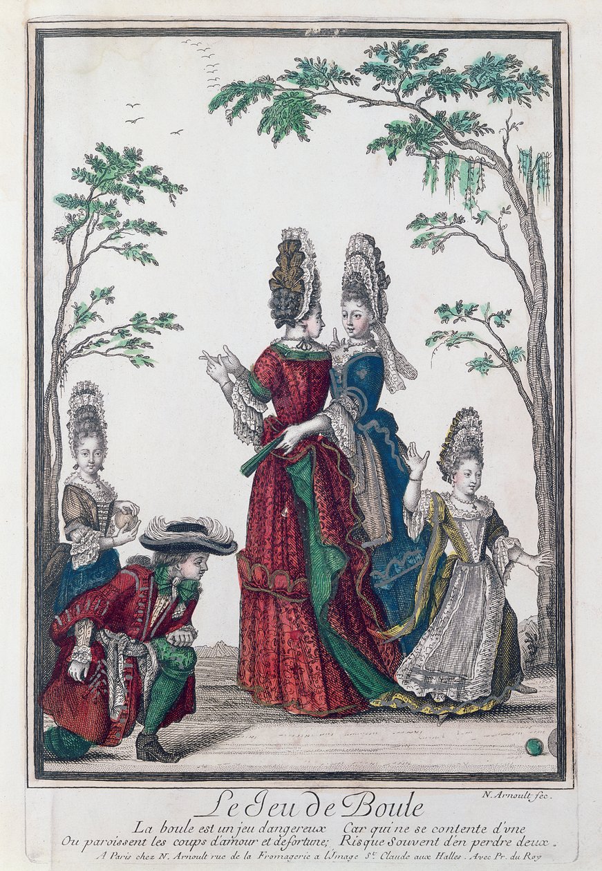 A tálak játéka (Le Jeu de Boule), 17. század vége alkotó: Nicolas Arnoult