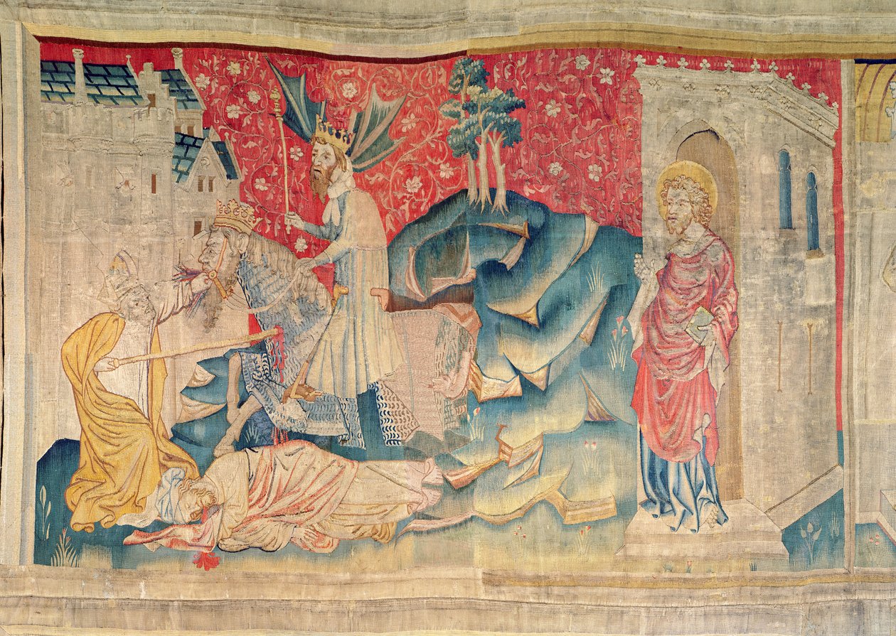 A két tanú halála, 1373-87 (szőttes) alkotó: Nicolas Bataille