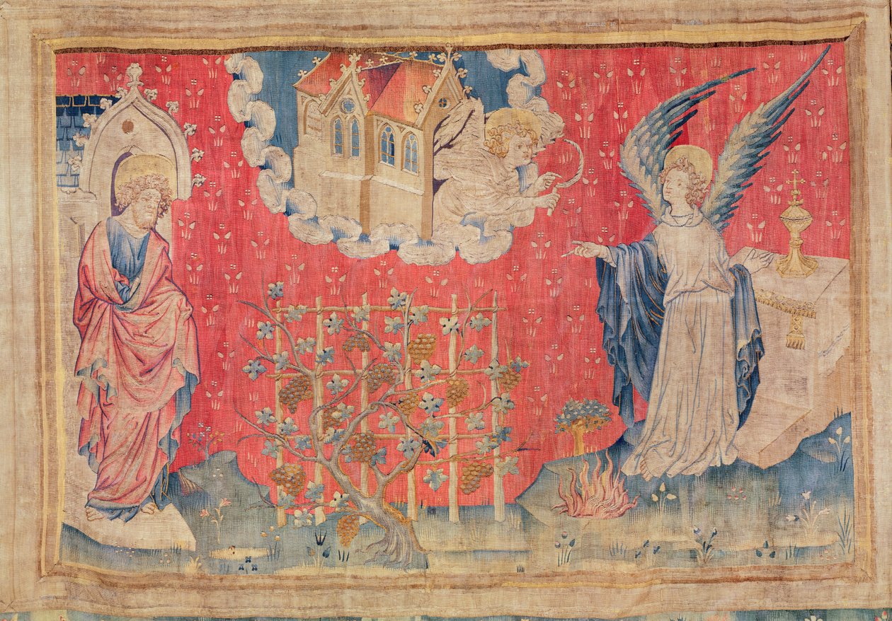 Az elkárhozottak betakarítása, a Haragok Apokalipszis Kárpitjából, 1373-87 (szőttes) alkotó: Nicolas Bataille