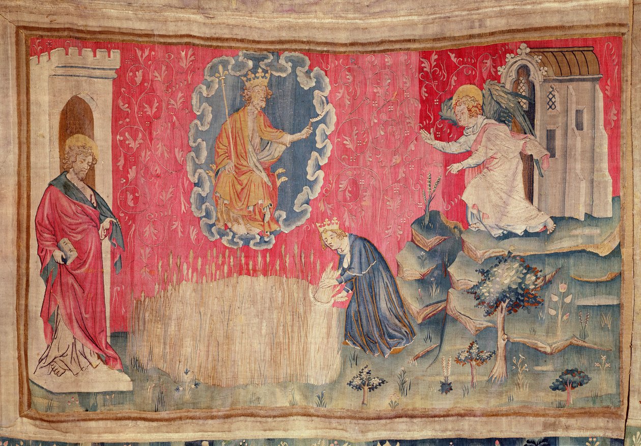 A kiválasztottak aratása, a haragok apokalipszis szőttese, 1373-87 (szőttes) alkotó: Nicolas Bataille