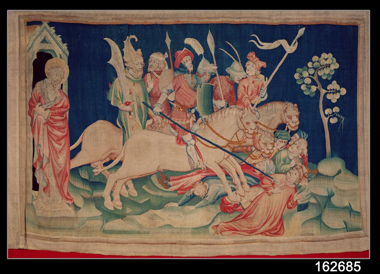The Myriads of Horsemen, 26. szám a "The Apocalypse of Angers"-ből, 1373-87 (szőttes) alkotó: Nicolas Bataille