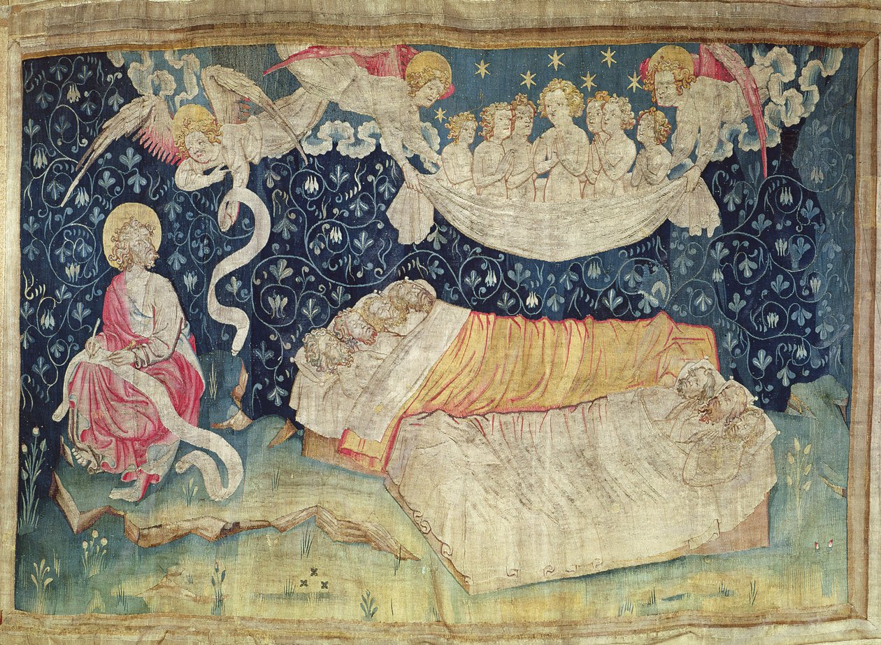 Az igazak álma, 52. sz. Angers Apokalipsziséből, 1373-87 (szőttes) alkotó: Nicolas Bataille