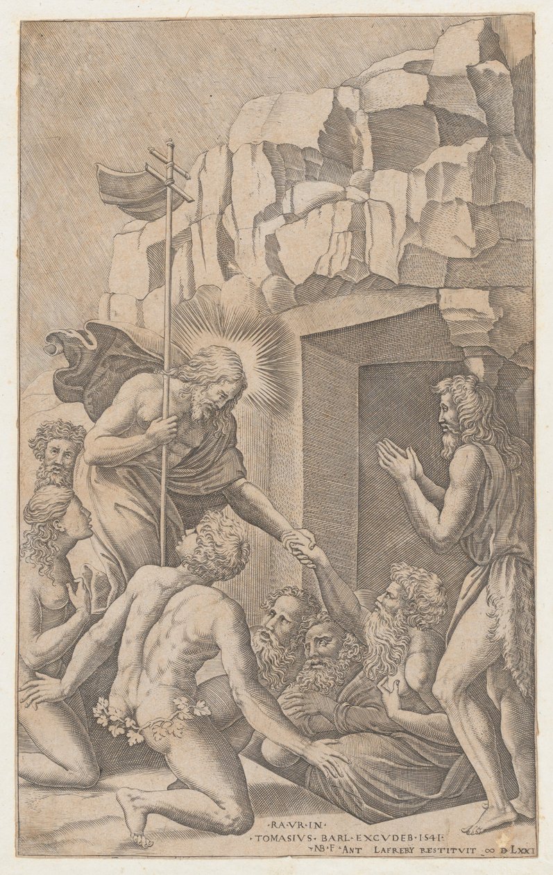 Krisztus Limbóban, Raphael után, 1541., 1541. alkotó: Nicolas Beatrizet