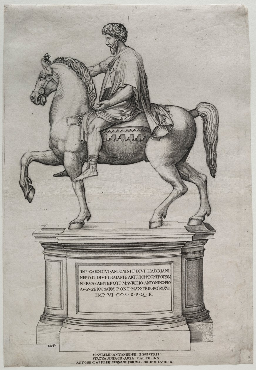 Marcus Aurelius lovas szobra, 1548. alkotó: Nicolas Beatrizet