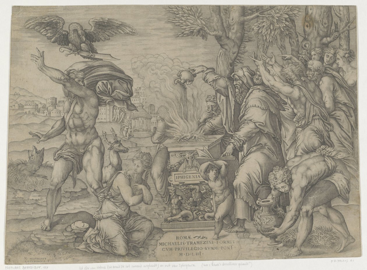 Ajánlat van Iphigenia alkotó: Nicolas Beatrizet