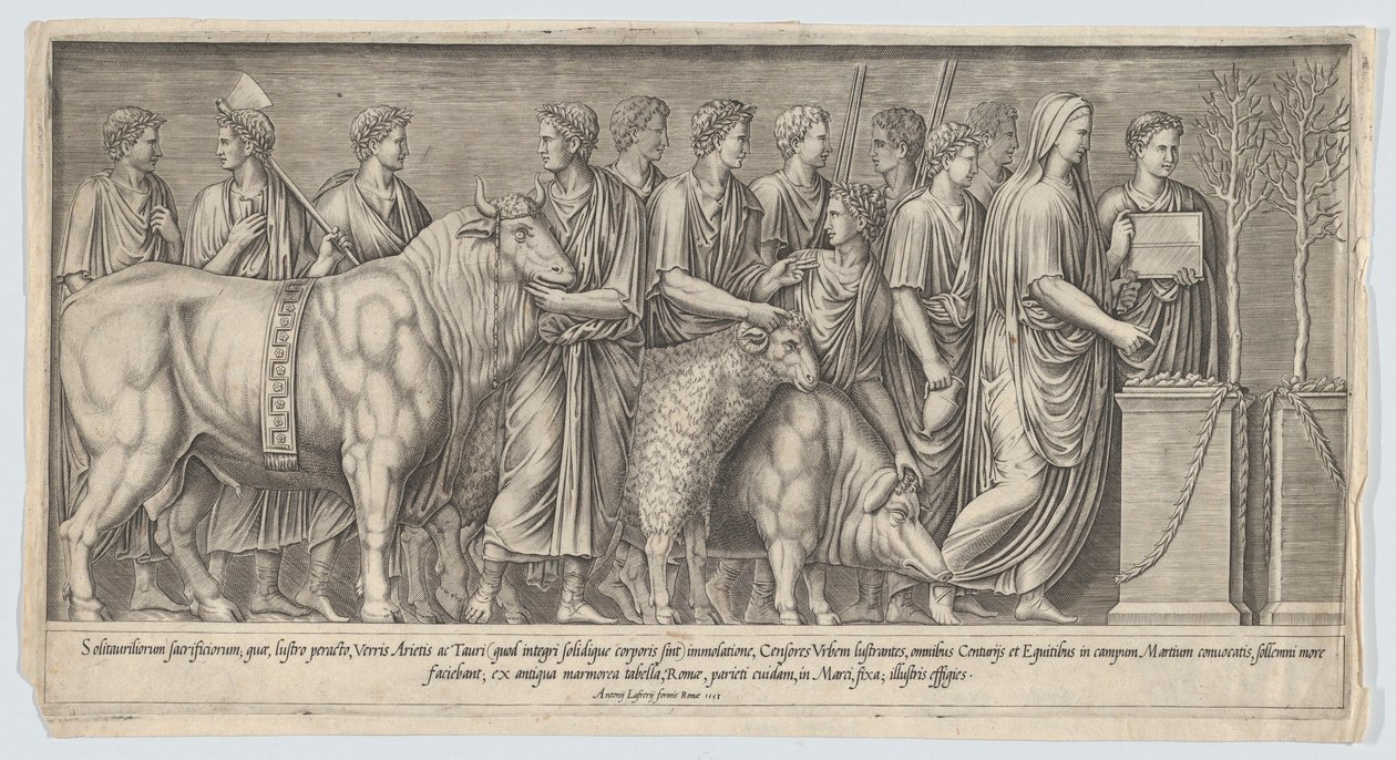 Pogányáldozat egy antik bas dombormű után, 1553., 1553. alkotó: Nicolas Beatrizet