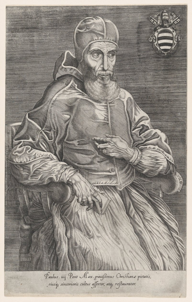 IV. Pál pápa portréja, 1530-66., 1530-66. alkotó: Nicolas Beatrizet