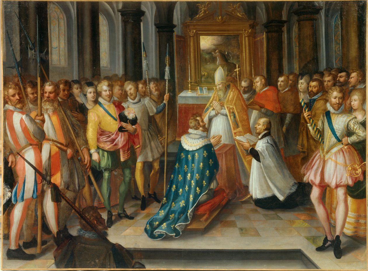 IV. Henrik francia király lemondása Saint Denisben július 25-én alkotó: Nicolas Bollery
