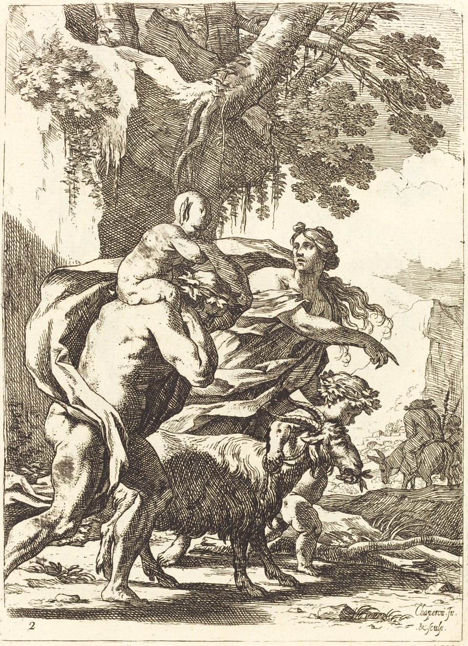 Faun és Bacchante gyermekkel alkotó: Nicolas Chapron