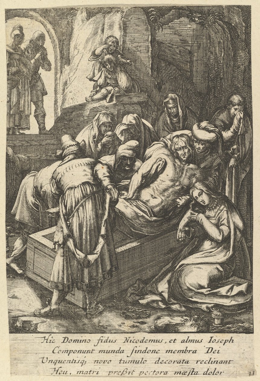 A síremlék, Krisztus szenvedéséből, 17. század közepe. alkotó: Nicolas Cochin