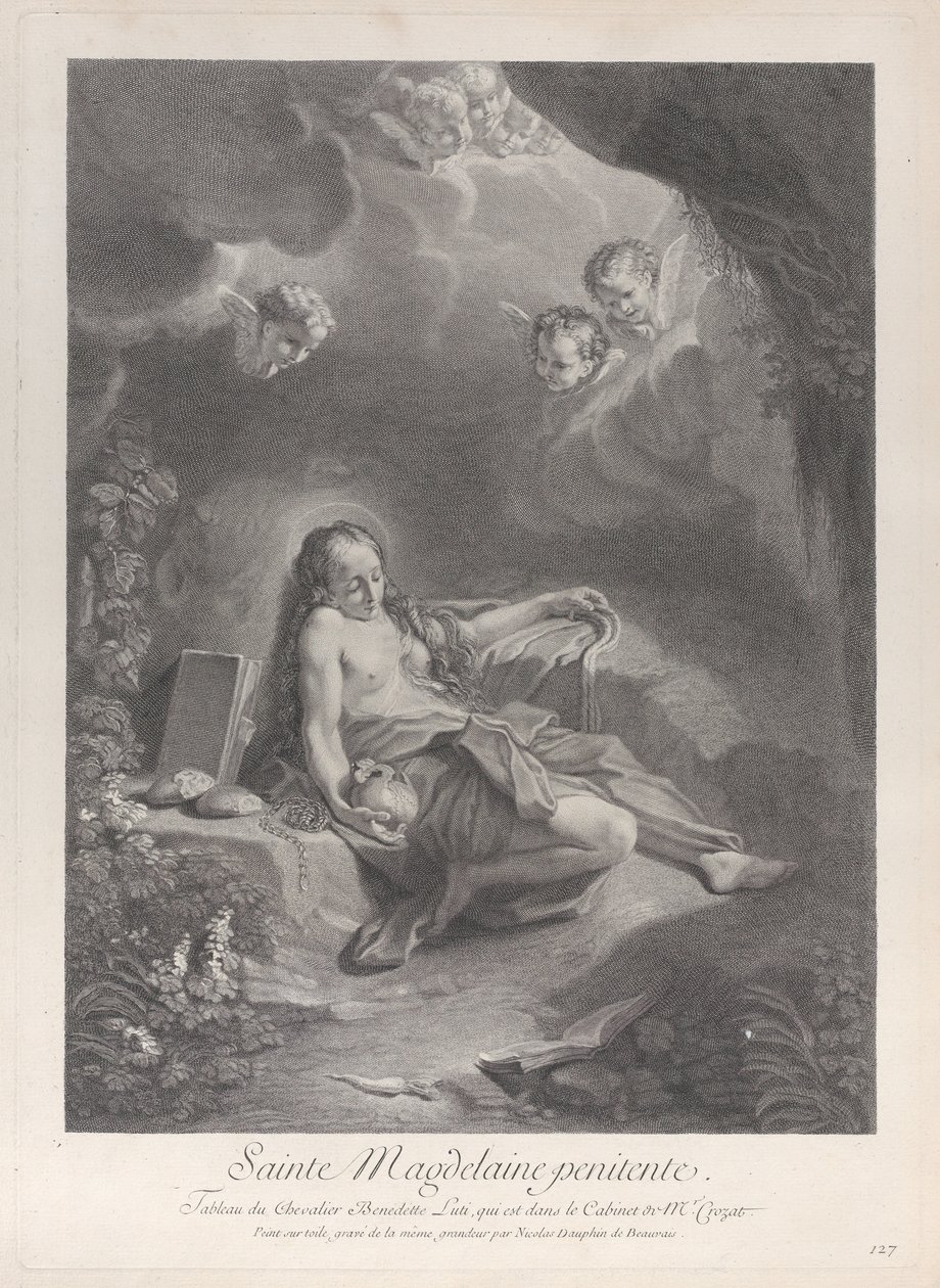 A bűnbánó Mária Magdolna, kb. 1729. alkotó: Nicolas Dauphin de Beauvais