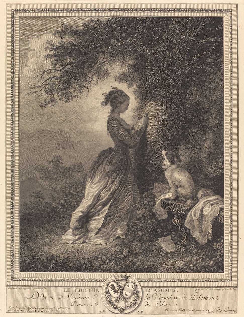 A szerelem száma alkotó: Nicolas Delaunay after Jean Honoré Fragonard