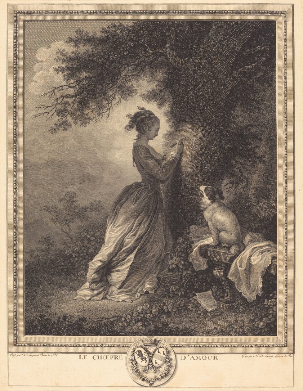 A szerelem száma alkotó: Nicolas Delaunay after Jean Honoré Fragonard
