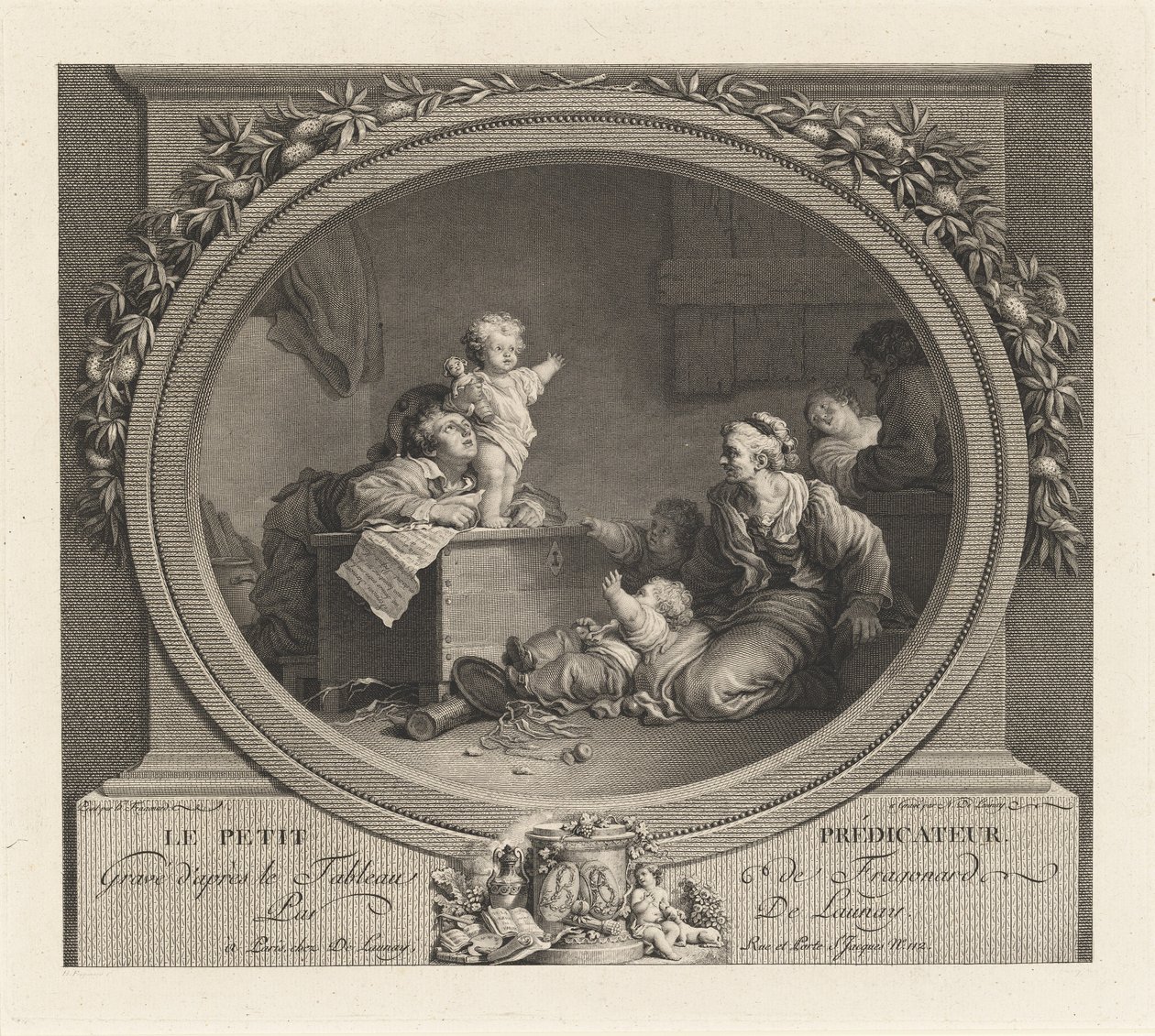 A kis prédikátor alkotó: Nicolas Delaunay after Jean Honoré Fragonard