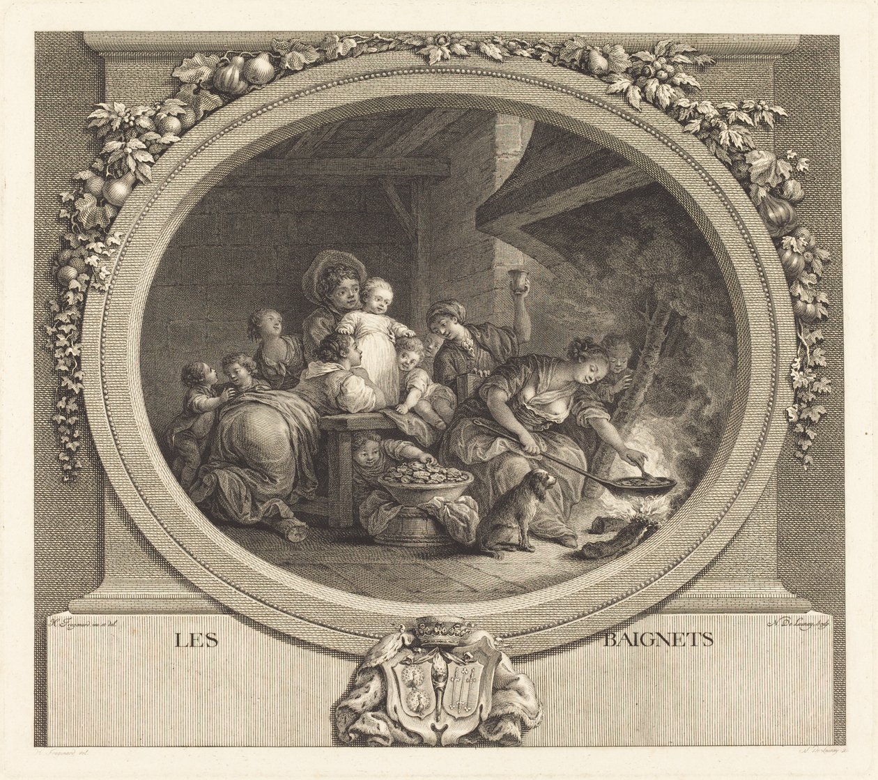 Fánk alkotó: Nicolas Delaunay after Jean Honoré Fragonard