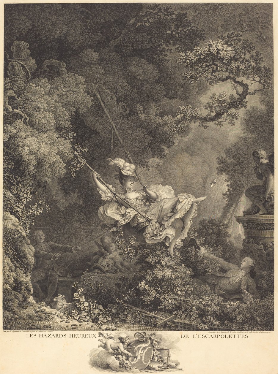 Az Escarpolette boldog veszélyei alkotó: Nicolas Delaunay after Jean Honoré Fragonard