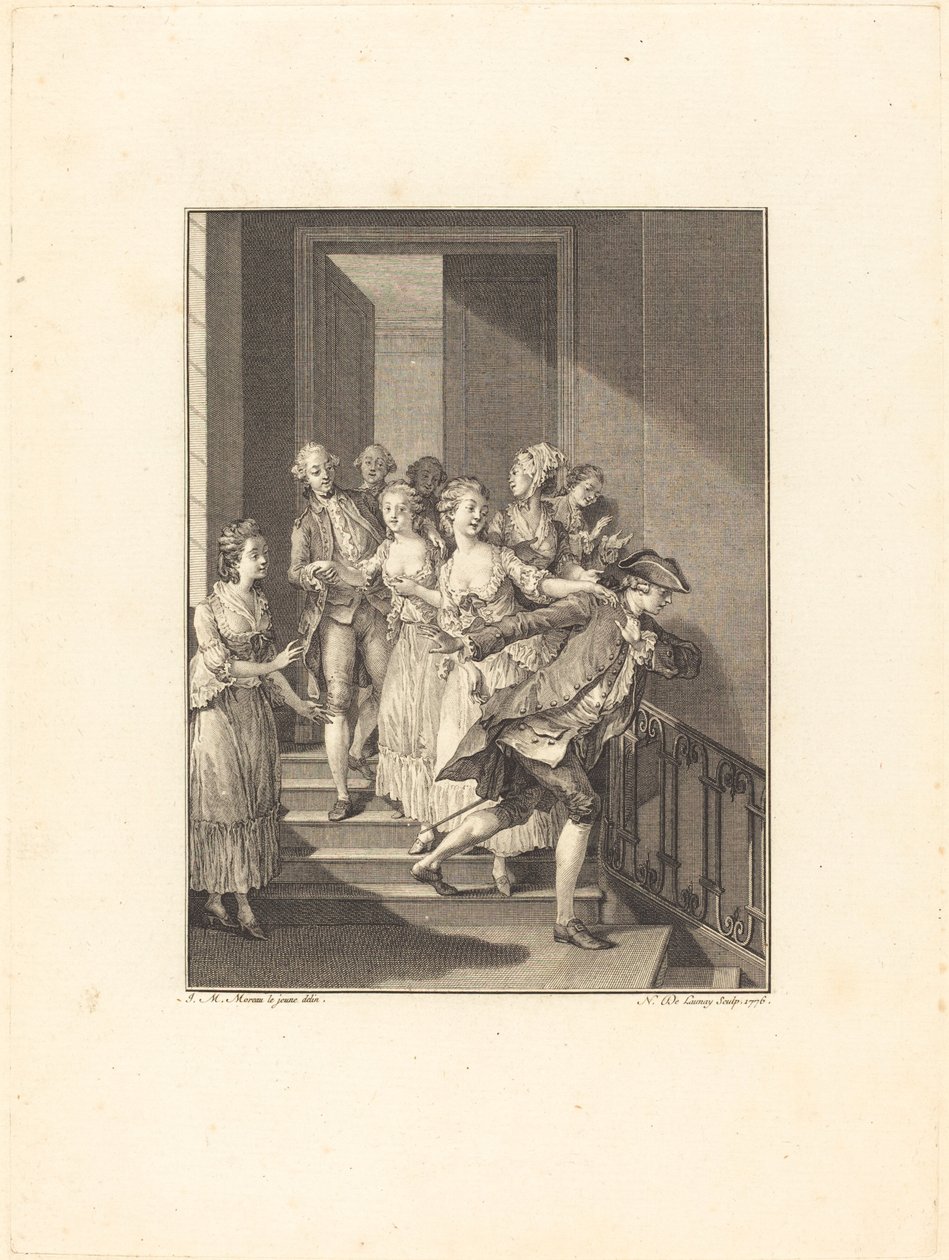 Saint-Preux a világ női közül kerül ki alkotó: Nicolas Delaunay after Jean Michel Moreau