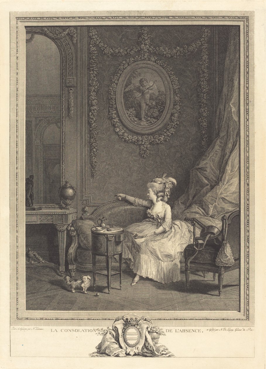 A távollét vigasztalása alkotó: Nicolas Delaunay after Nicolas Lavreince