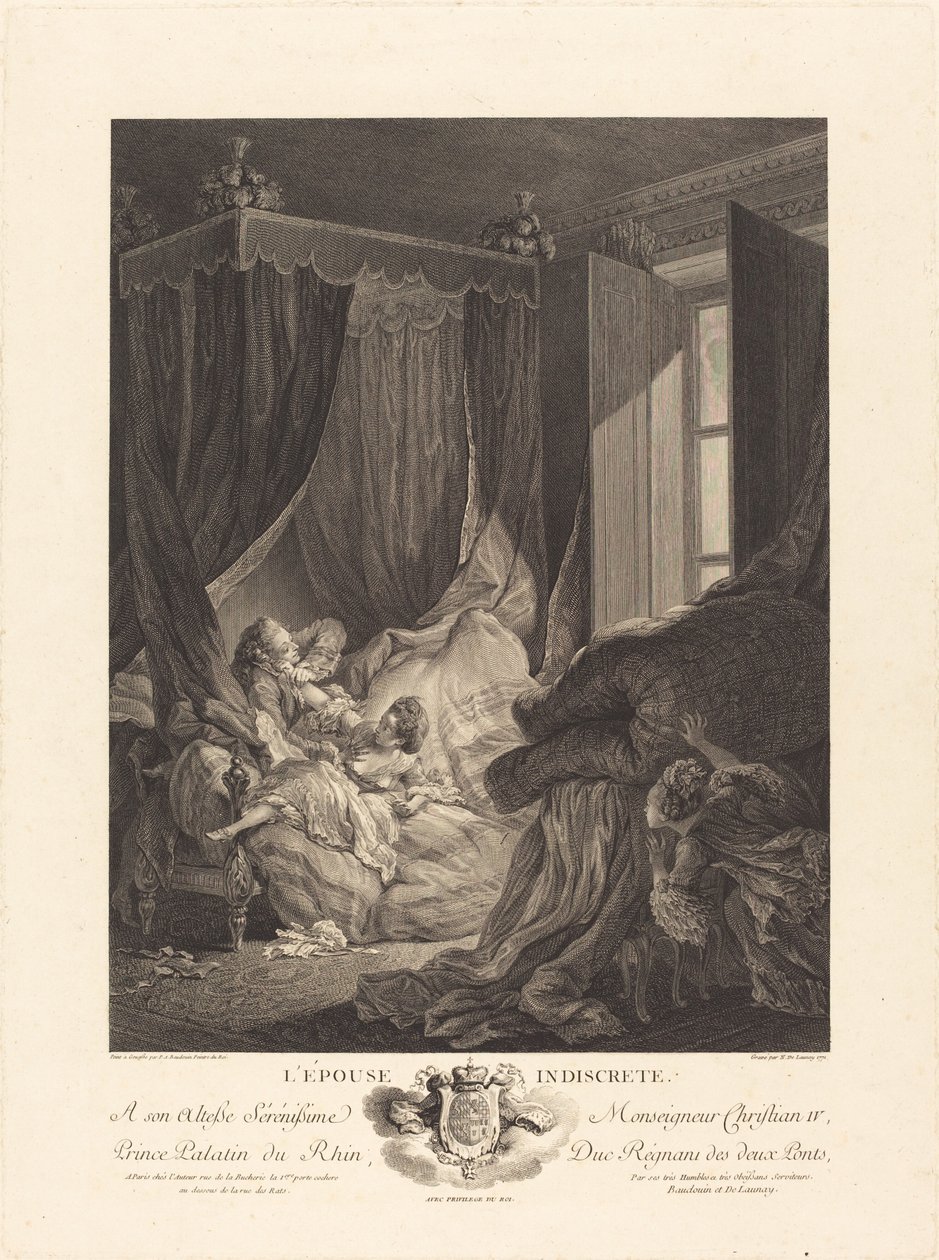Az indiszkrét feleség alkotó: Nicolas Delaunay after Pierre Antoine Baudouin
