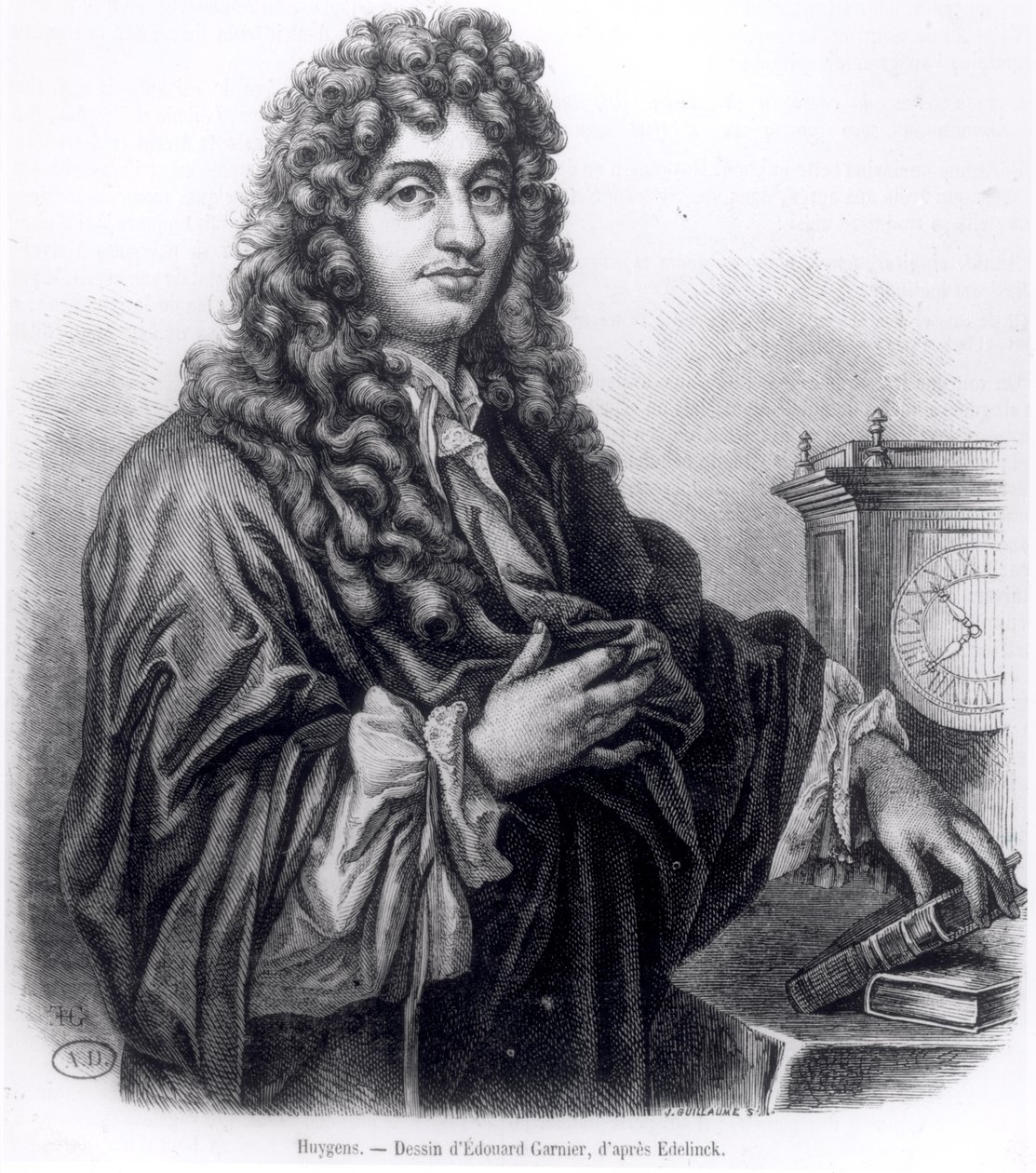 Christian Huyghens (1629-95) Edouard Garnier metszete alkotó: Nicolas Etienne Edelinck