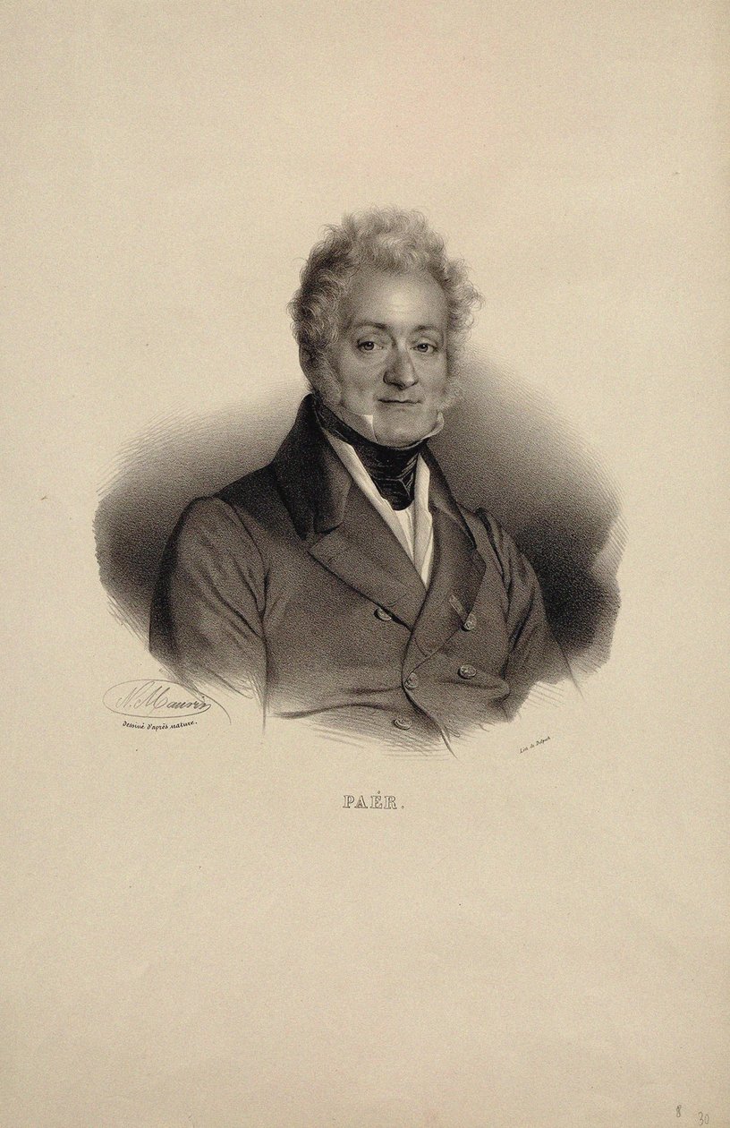 Ferdinando Paer zeneszerző portréja 1771-1839. alkotó: Nicolas Eustache Maurin