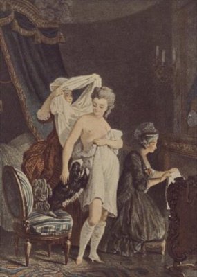 Öltözködés (metszet) alkotó: Nicolas Francois Regnault