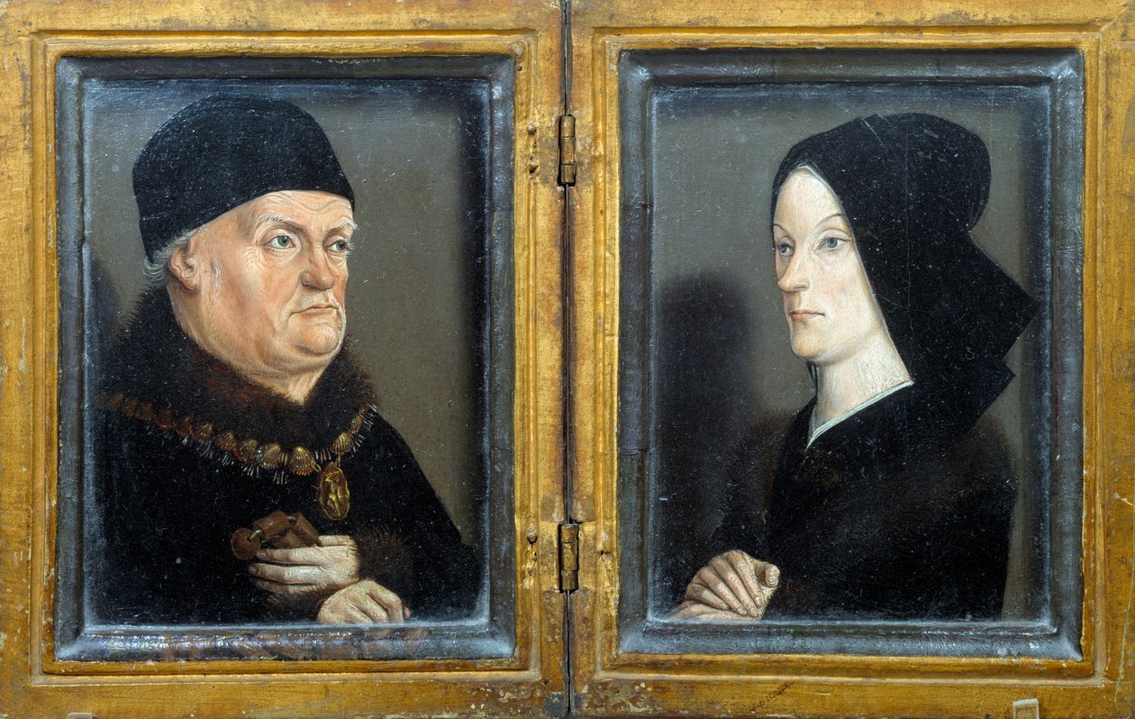 Matheron diptichonja: René, Anjou hercege, Provence grófja, Szicília és Jeruzsálem királya (1409-1480) és felesége, Jeanne de Laval portréi. Nicolas Froment festménye (kb. 1425-1483/1486) V. 0,17x0,13 m alkotó: Nicolas Froment
