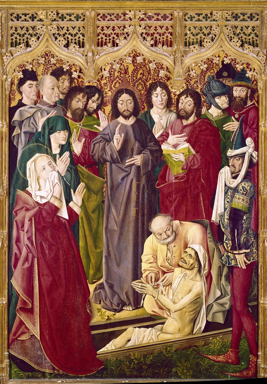 Lázár feltámadása (tempera a panelen alkotó: Nicolas Froment