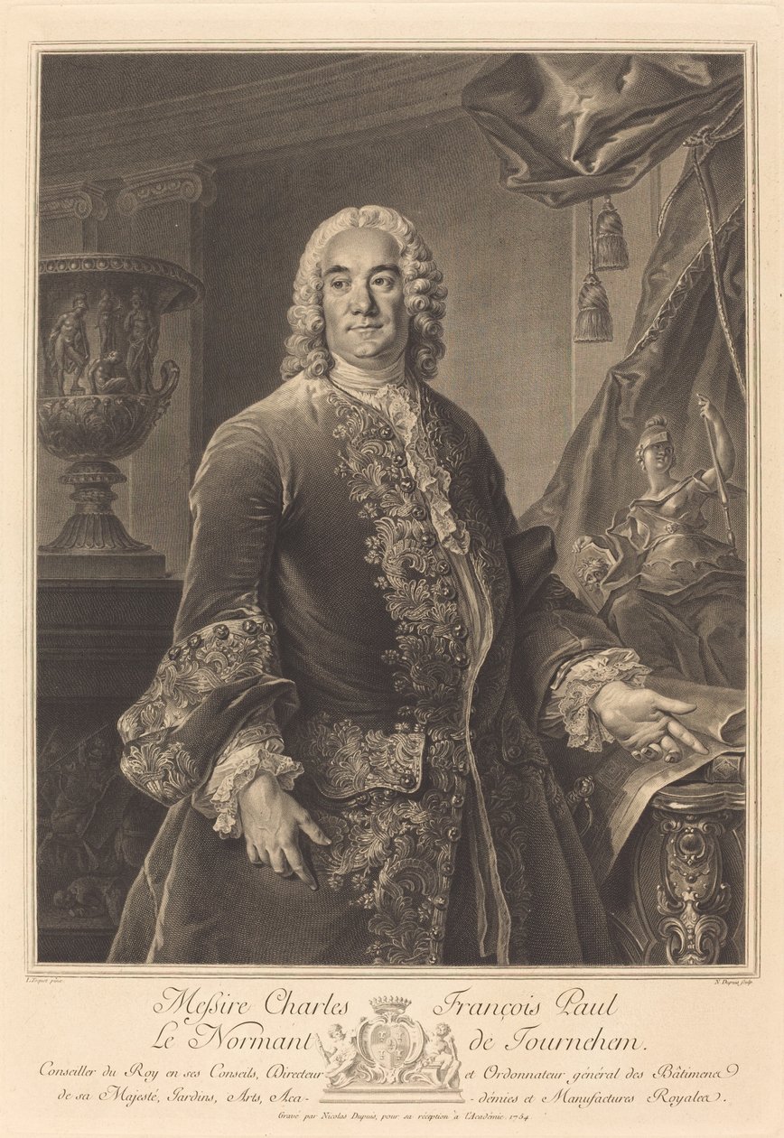 Charles Francois Paul Le Normant de Tournehem alkotó: Nicolas Gabriel Dupuis after Louis Tocqué