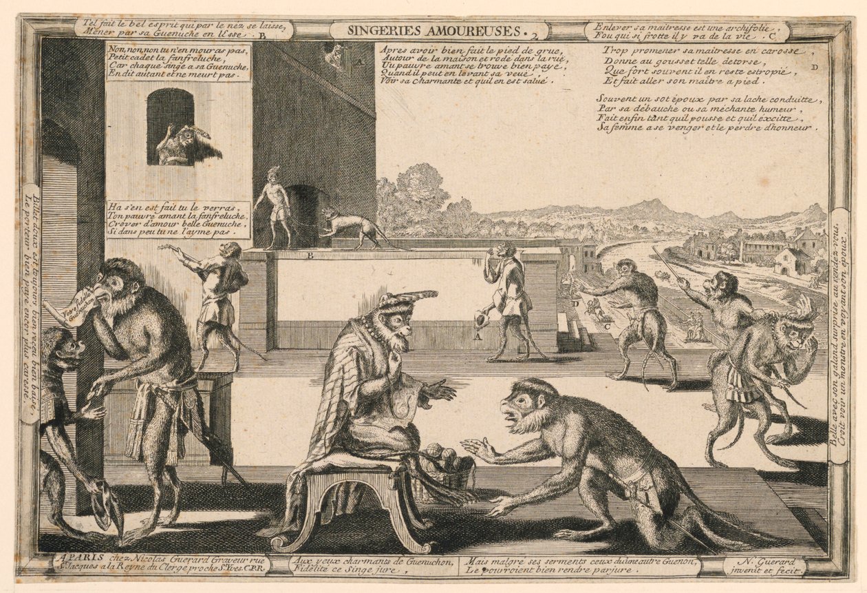 Singeries Amouresuses, 2. tábla alkotó: Nicolas Guerard